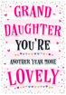 Picture of LOVELY GRANDDAUGHTER BIRTHDAY CARD